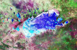 Photo satellite du pan d'Etosha by Nasa