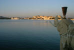 Du Jag Mandir, vue sur le City Palace et le Lake Palace